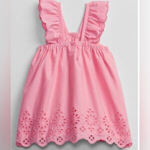 Gap pink eyelet cotton dress
